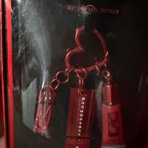 NEW Victoria's Secret VERY SEXY Keychain w/lipgloss & Charms-Gift Boxed